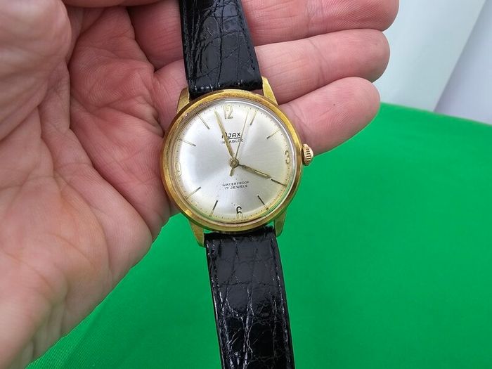 Vintage Swiss Made Ajax Incabloc Swiss Watch Gold Plated 1960s