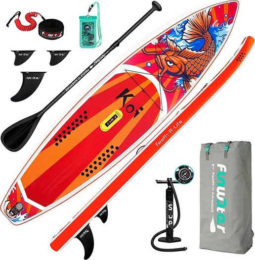 SUP Inflatable Stand Up Paddle Board 11'6"/11'/10'5" Ultra-Light with Inflatable Board,ISUP Accessories,Three Fins,Adjustable Paddle, Pump,Backpack, Leash,Waterproof Bag (FREE SHIPPING)
