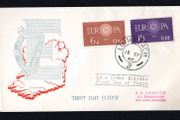 1960 Ireland Europa (CEPT) Commemorative Stamps Illustrated First Day Cover (FDC) with Luimneach (Limerick) cancel