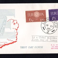 1960 Ireland Europa (CEPT) Commemorative Stamps Illustrated First Day Cover (FDC) with Luimneach (Limerick) cancel