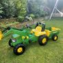 Rolly Junior John Deere with front loader and trailer Image 3