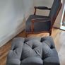 Vintage Victorian Chair and footstool Image 4