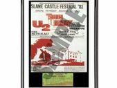 Thin Lizzy Slane Castle 1981 With Ticket Framed Poster