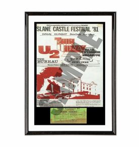 Thin Lizzy Slane Castle 1981 With Ticket Framed Poster