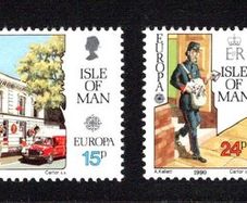 1990 Isle of Man Europa: Post Office Buildings Commemorative Stamps Mint Never Hinged (MNH)
