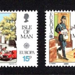 1990 Isle of Man Europa: Post Office Buildings Commemorative Stamps Mint Never Hinged (MNH)
