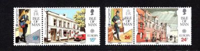 1990 Isle of Man Europa: Post Office Buildings Commemorative Stamps Mint Never Hinged (MNH)