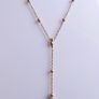 Vintage gilded Sterling Silver 925 Vertical Bar Necklace 2,92g Image 6