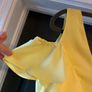 BNWOT VILA Lemon yellow flowy shift dress size 10 Image 5