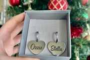 Heart shape engraved dog tag