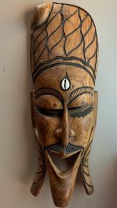 2 African Decorative Wood Mask