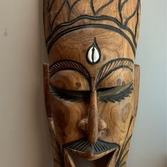 2 African Decorative Wood Mask