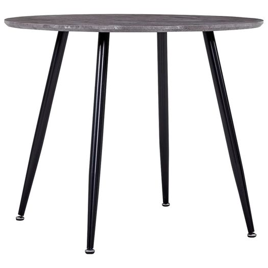 Dining Table Concrete and Black 90x73.5 cm MDF