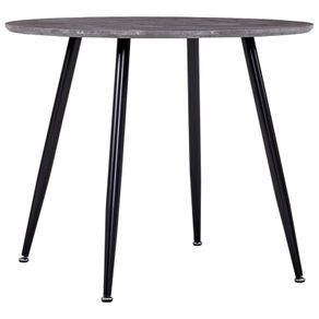 Dining Table Concrete and Black 90x73.5 cm MDF