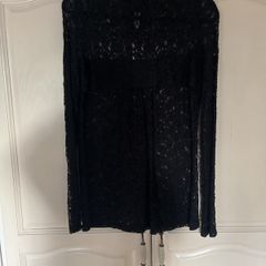 Black lace smock type top size S
