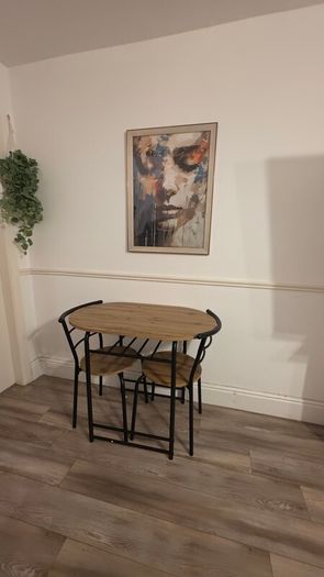 Compact Dining / Coffee Table & 2 Chairs Set