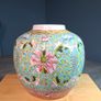 Chinese turquoise-ground famille rose porcelain ginger jar Image 5