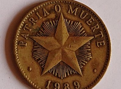 1989 or 1983 Cuban One/Un Peso - Republica De Cuba Coin