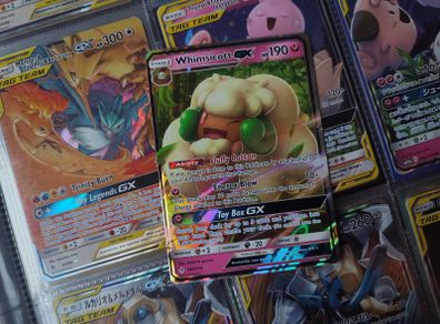 Whimsicott GX ! Half Art ! Ultra Rare ! from Unbroken Bonds ! 2019 ! Pokemon Card !
