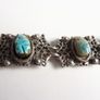 Vintage Egyptian silver tone scarab bracelet Image 2