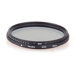 58mm  ND Filter Neutral Density Adjustable From ND2 to ND400