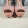 XTI Tentations Ladies high heels stilettos nude Size 40 UK 7 open peep toe ankle strap shoes Image 8