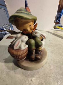 Rare find  Hummel  Stamped Western Germany, "Playmates", Goebel figurine Vintage, 4 inches high, Vintage antique collectible