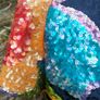 Vintage floral sequined shirt sleeve blouse small medium Image 3