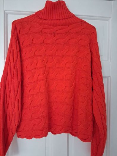 German brand Oui Cotton Jumper - Cherry Tomato - UK 12 - BNWT RRP 100