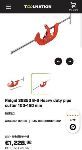 Rigid pipe cutters 4-6