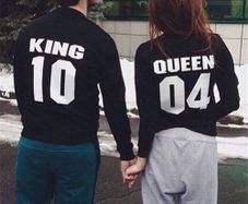 King Queen Couple  Sweatshirts UNISEX set of two sweatshirts