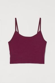 H&M Seamless sports bralette dark plum pink s. M
