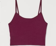 H&M Seamless sports bralette dark plum pink s. M