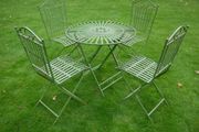 Four Seater table and chairs (Antique Green) D2405