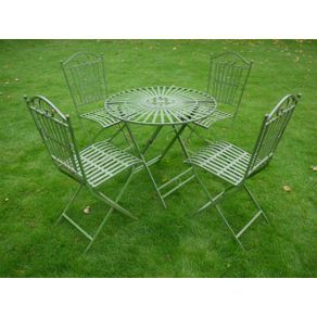 Four Seater table and chairs (Antique Green) D2405