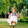 Comfortable 2 in 1 Metal Garden Swing Set adjustable child swing seat with injection moulded seats Image 4
