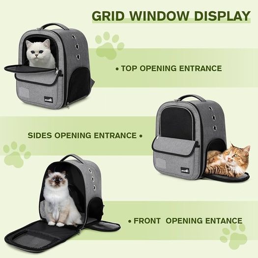 NEW SALE | Cat Carrier Backpack, Breathable Pet Carrier With Multi-entrance, Front Pack for Kitten