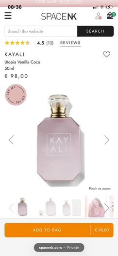 New Sealed KAY ALI Utopia Vanilla Coco Eau De Parfum 50ml