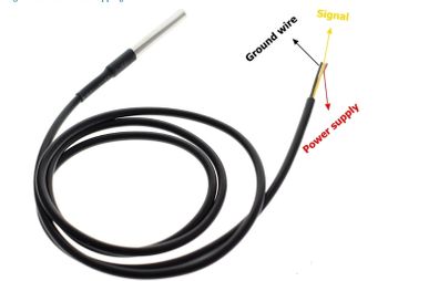 TZT DS1820 Stainless steel package Waterproof DS18b20 temperature probe temperature sensor 18B20 for arduino