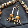 Vintage Multi Stone Necklace and Earrings Set Image 2
