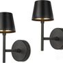 Rechargeable Wall Lights Set of 2, Battery Operated Wall Lights Black with Remote, 3 Color Temperature & Dimmable, Wireless Sconces for Bedroom Living Room Hallway Night Light, Smooth Finish Image 9