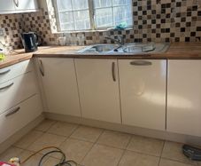 Cream High Gloss Kitchen