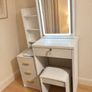 Dressing table & stool white LED vanity desk Image 2