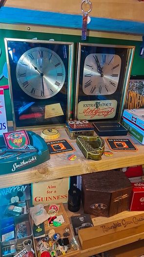 Vintage guinness brass clock