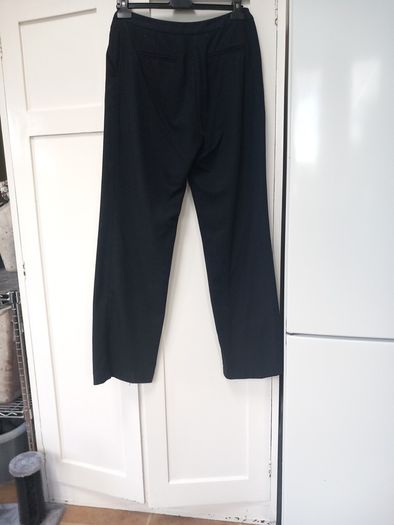 Jaeger Navy Wool Trousers Part Lined Size 10