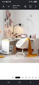 White office desk