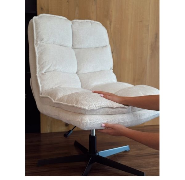 Savona Tricolour Collection  Luxury Swivel Chair With Ottoman