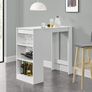 Home Bar Table with Storage Shelves Modern Breakfast Bar & Drinks Station Image 3