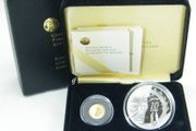 2006 Ireland Central Bank Samuel Beckett Uncirculated Euro20 Gold and Euro10 Silver Coin in Original Presentation Box