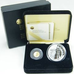 2006 Ireland Central Bank Samuel Beckett Uncirculated Euro20 Gold and Euro10 Silver Coin in Original Presentation Box